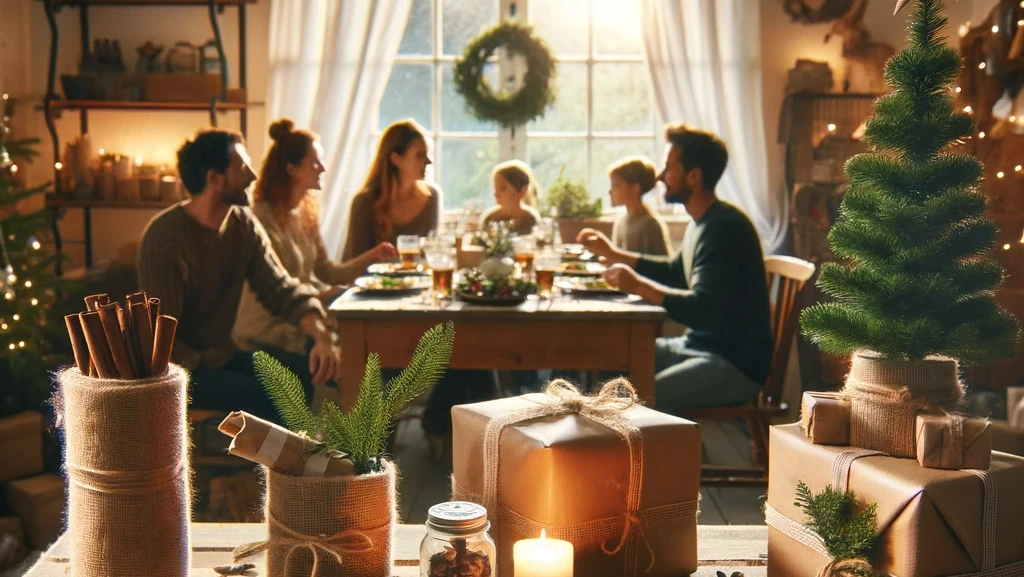 Nachhaltige Weihnachtsfreude: Eine festliche Familienszene